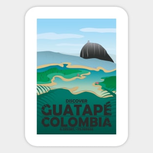 Guatepe Colombia Retro Travel Sticker